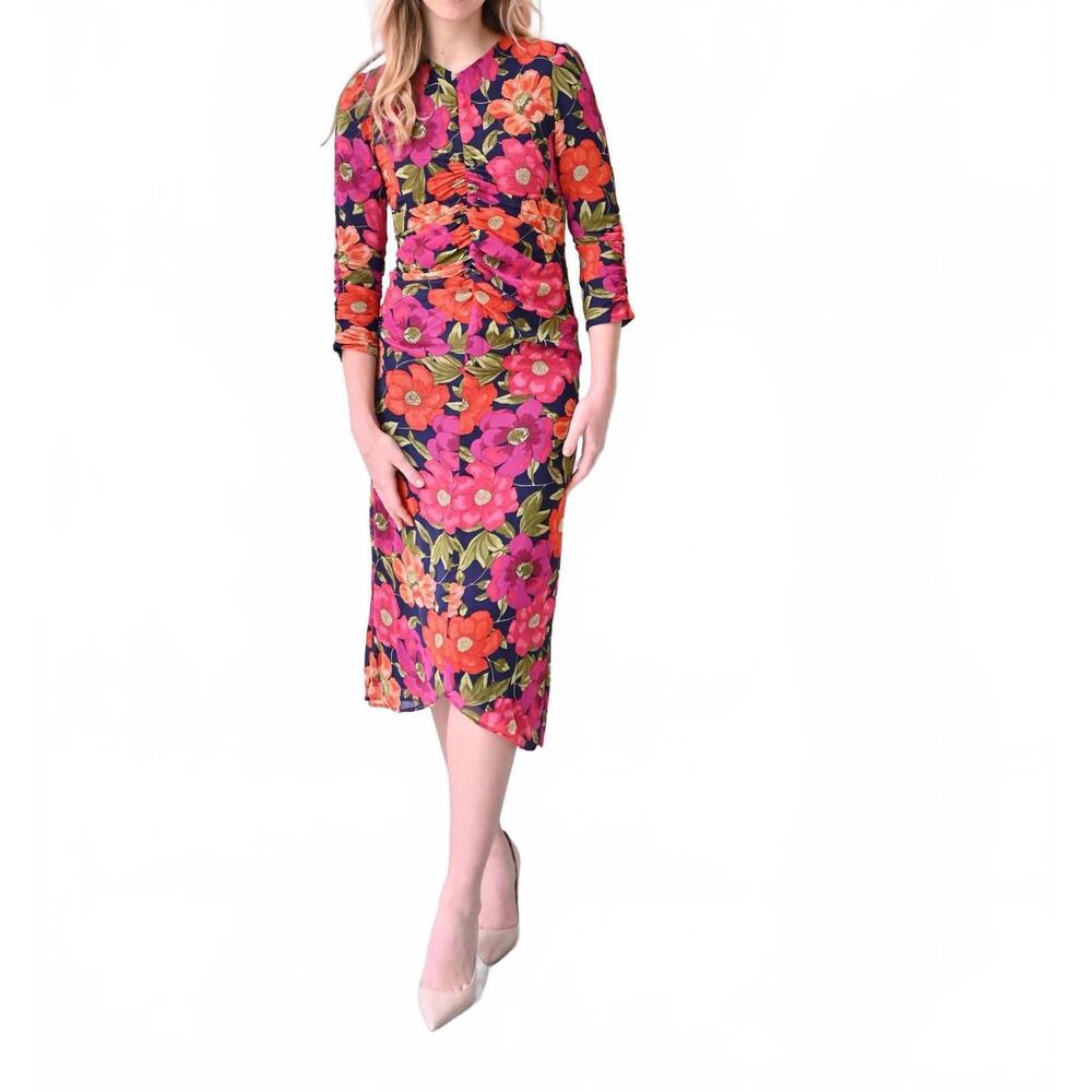 NEW PERO NEW YORK delilah dress in fuschia floral